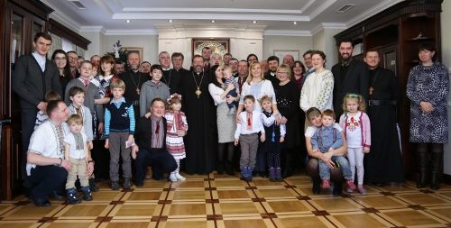 Священичі родини колядували в Патріарха Святослава Священичі родини колядували в Патріарха Святослава